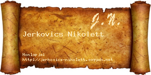 Jerkovics Nikolett névjegykártya